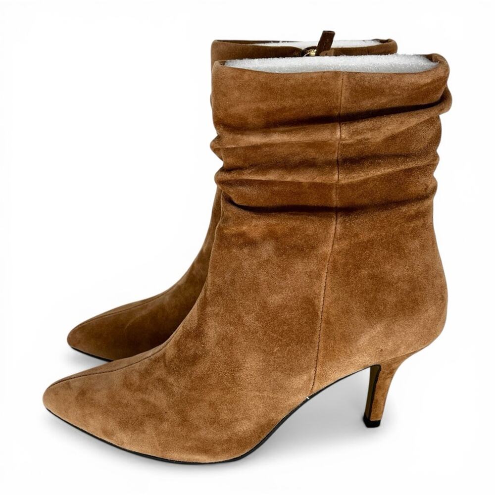 Bella Vita Danielle Ankle Boots Saddle Kid Suede Tan - Size 8W